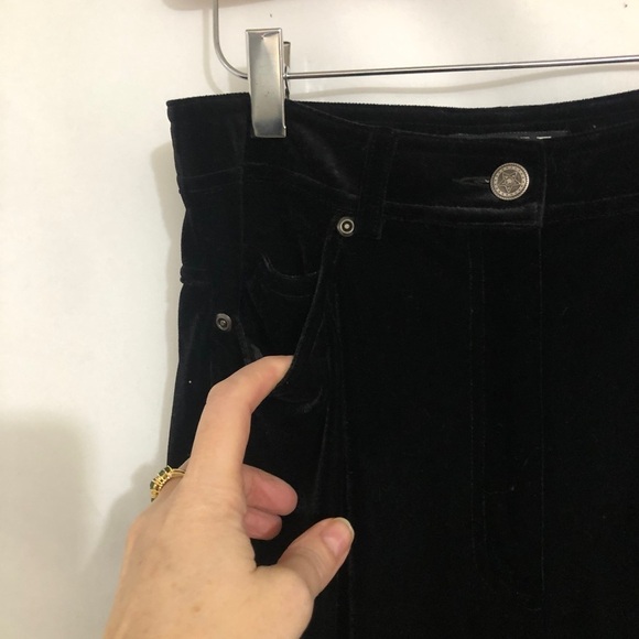 Womens Black Velvet Pants. Size 8. Waist 29”. Breast Cancer Fundraiser - Picture 3 of 10
